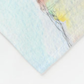 リトルロビンウォーター絵画カラー フリースブランケット (角)