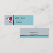 リトルロビングレーのスモールビジネスカード スキニー名刺 (正面/裏面)