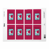 リトルロビンブルー蔵書票ラベル ラベル (フルシート)