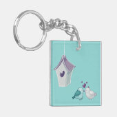 リトルロブバードアクリルキーチェーン キーホルダー (正面左)