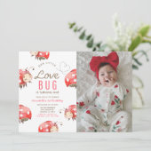 リトルロベバグ誕生日パーティフォト招待状 招待状 (スタンド正面)