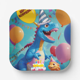 リトルローラーズのためのディノデライト ペーパープレート