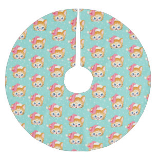 リトルロー ブラッシュドポリエステルツリースカート