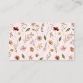 リトルワイルドフラワーおむつラッフルベビシャワーゲーム エンクロージャーカード (裏面)