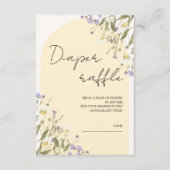 リトルワイルドフラワーおむつラッフルベビーシャワー エンクロージャーカード (正面)