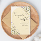 リトルワイルドフラワーおむつラッフルベビーシャワー エンクロージャーカード