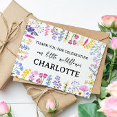 リトルワイルドフラワーかわいらしフローラ春誕生日 サンキューカード
