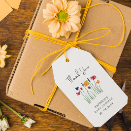 リトルワイルドフラワーかわいらしベビーガールベビーシャワー ギフトタグ