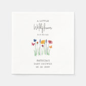 リトルワイルドフラワーかわいらしベビーガールベビーシャワー スタンダードカクテルナプキン (正面)