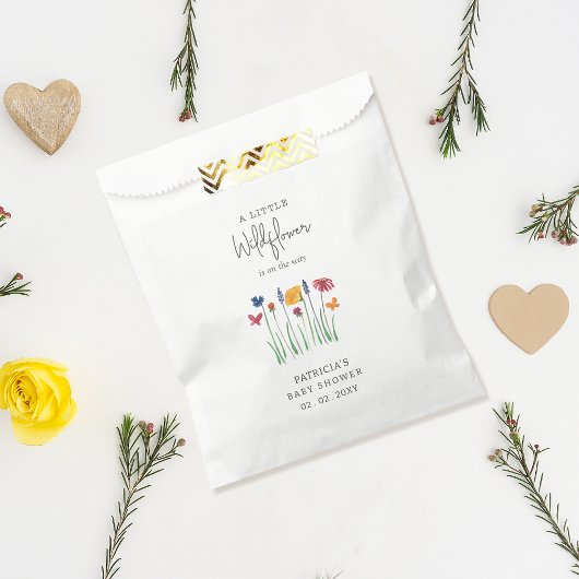 リトルワイルドフラワーかわいらしベビーガールベビーシャワー フェイバーバッグ