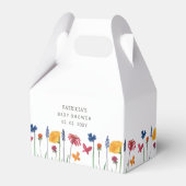 リトルワイルドフラワーかわいらしベビーガールベビーシャワー フェイバーボックス (裏面サイド)