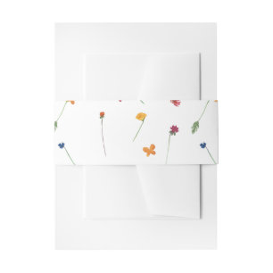 リトルワイルドフラワーかわいらしベビーガールベビーシャワー 招待状ベリーバンド