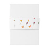 リトルワイルドフラワーかわいらしベビーガールベビーシャワー 招待状ベリーバンド (裏面例)