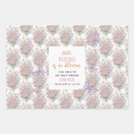 リトルワイルドフラワーが開花の赤ちゃんシャワー#2 ラッピングペーパーシート