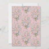 リトルワイルドフラワーが開花の赤ちゃんシャワー#2 招待状 (裏面)