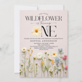 リトルワイルドフラワーの最初の誕生日パーティー 招待状 (正面)