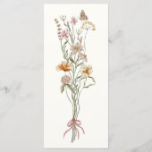 リトルワイルドフラワーアイボリーベビシャワーメニュー メニュー (裏面)