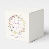 リトルワイルドフラワーウォーターカラーベビーガールシャワー フェイバーボックス (正面サイド)