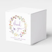 リトルワイルドフラワーウォーターカラーベビーガールシャワー フェイバーボックス (正面サイド)