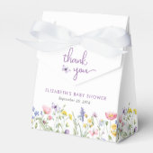 リトルワイルドフラワーウォーターカラーベビーガールシャワー フェイバーボックス (正面サイド)