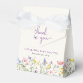 リトルワイルドフラワーウォーターカラーベビーガールシャワー フェイバーボックス (正面サイド)