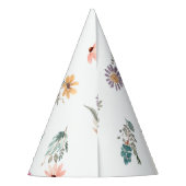 リトルワイルドフラワーウォーター色のパーティー帽子 パーティーハット (裏面)