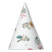 リトルワイルドフラワーウォーター色のパーティー帽子 パーティーハット (右)