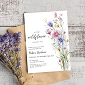 リトルワイルドフラワーエレガントボホフローラベビーシャワー 招待状