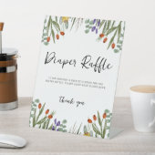 リトルワイルドフラワーオンザウェイ秋おむつラッフル 台座サイン (インサイチュ)