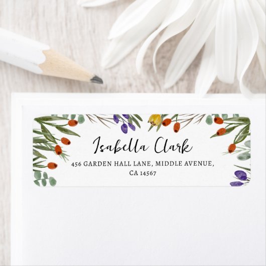 リトルワイルドフラワーオンザウェイ秋アドレス ラベル (インサイチュ)