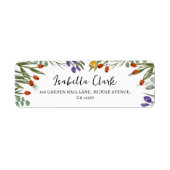 リトルワイルドフラワーオンザウェイ秋アドレス ラベル (正面)