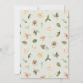 リトルワイルドフラワーオーバルガール1st誕生日 招待状 (裏面)