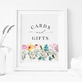 リトルワイルドフラワーカード&ギフトサイン ポスター