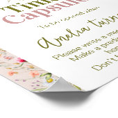 リトルワイルドフラワーガーデンパーティー時間カプセルの標識 ポスター (角)