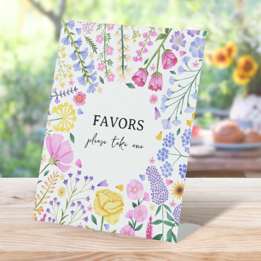 リトルワイルドフラワーガーデンパーティー誕生日 台座サイン