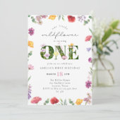 リトルワイルドフラワーガーデンパーティー1st誕生日 招待状 (スタンド正面)