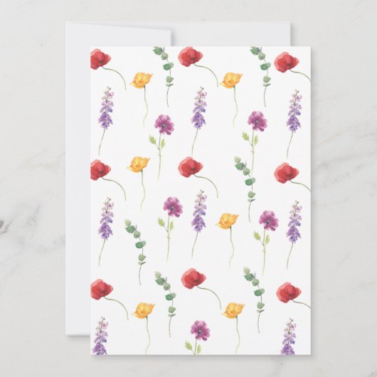 リトルワイルドフラワーガーデンパーティー1st誕生日 招待状 (裏面)