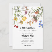リトルワイルドフラワーガーデン誕生日パーティー 招待状 (正面)