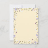 リトルワイルドフラワーガールの最初の誕生日の美学 サンキューカード (裏面)