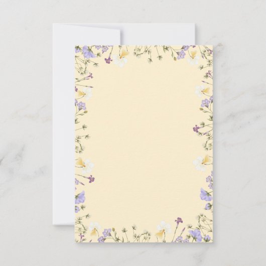 リトルワイルドフラワーガールの赤ちゃんシャワー サンキューカード (裏面)