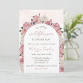 リトルワイルドフラワーガールエレガントフローラベビーシャワー 招待状 (スタンド正面)