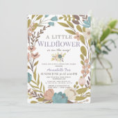 リトルワイルドフラワーガールバーチャルベビーシャワー 招待状 (スタンド正面)