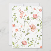 リトルワイルドフラワーガールベイビースプリンクル 招待状 (裏面)