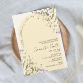 リトルワイルドフラワーガールベビーシャワーアーチボホ 招待状