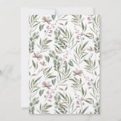 リトルワイルドフラワーガールベビーシャワー 招待状 (裏面)