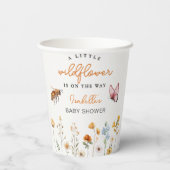リトルワイルドフラワーガールベビーシャワー 紙コップ (裏面)