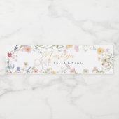 リトルワイルドフラワーガール一誕生日 ペットボトルラベル (シングルラベル)