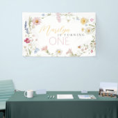 リトルワイルドフラワーガール一誕生日 横断幕 (トレードショー)