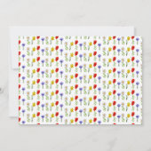 リトルワイルドフラワーキッズガール誕生日 招待状 (裏面)