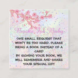 リトルワイルドフラワーソフトピンクの女の子の赤ちゃんシャワー エンクロージャーカード